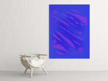 Load image into Gallery viewer, Capture the vibrant blue abstract art piece for energy & well-being in a room and life. Embody vibrant art expression in your harmony & soul.
