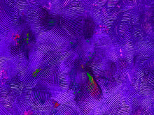 Load image into Gallery viewer, Purple abstract art piece has portions of spirals, circles, and textures highlighting relaxation and positivity.