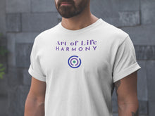 Load image into Gallery viewer, Soft, lightweight, and the right stretch, this vibrant t-shirt for women & men transmits harmony messages for lifestyle & wellness.
