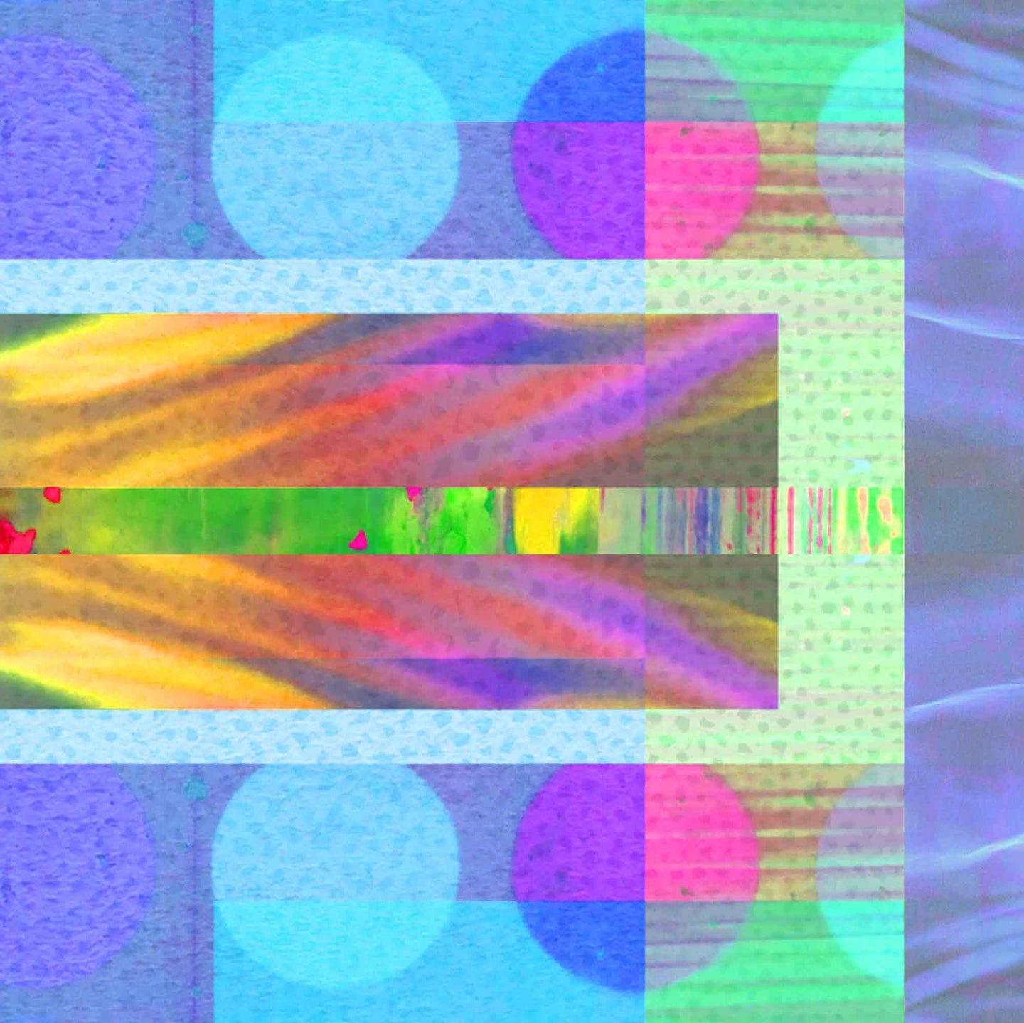 The abstract art with vibrant colors offers invitations & insights for guidance with goals of transformation.