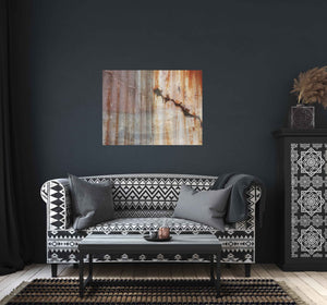 Extraordinary abstract art photography piece in various colors includes luxury cultural textures in a room.