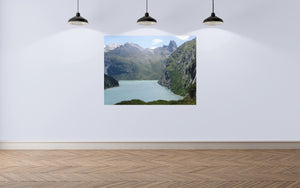 This Switzerland art contains beauty in this art landscape, with wellness, resilience, and joy through the Swiss art piece, and displayed in a gallery. 