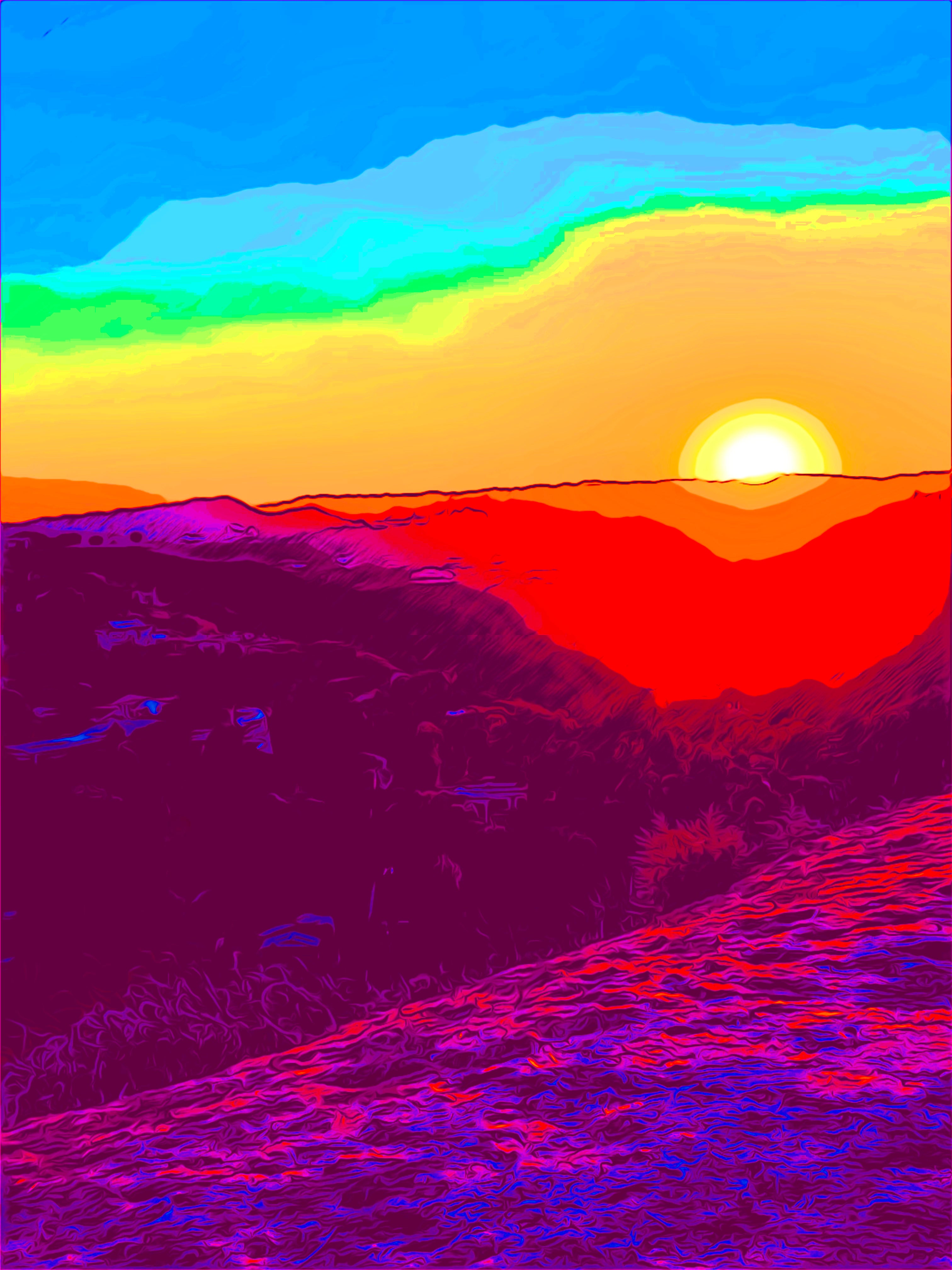 Rainbows At Sunset